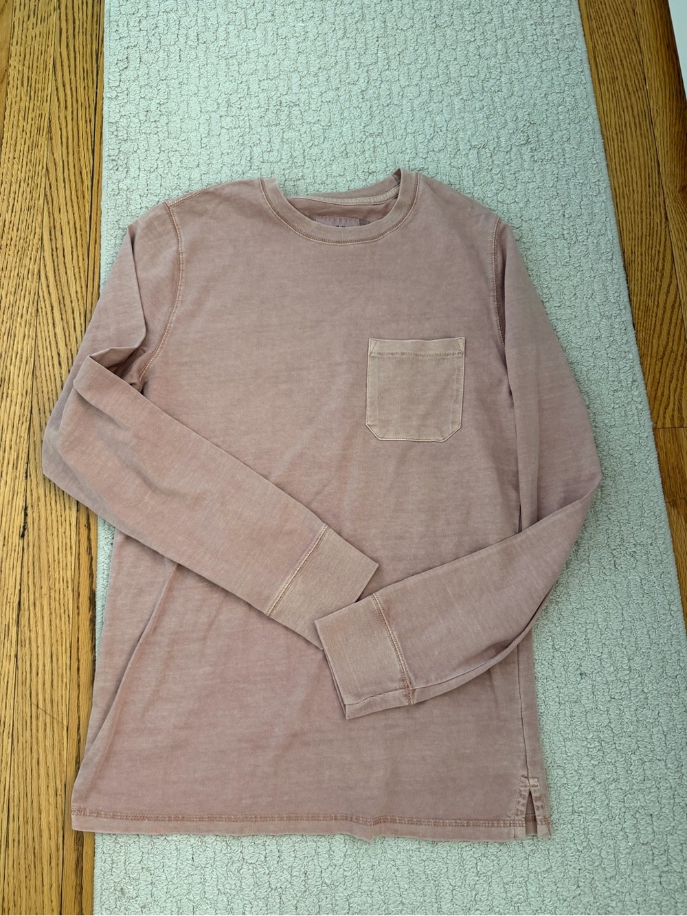 Goodfellow & Co Men's Long-Sleeve Pocket Tee - Dusty Rose